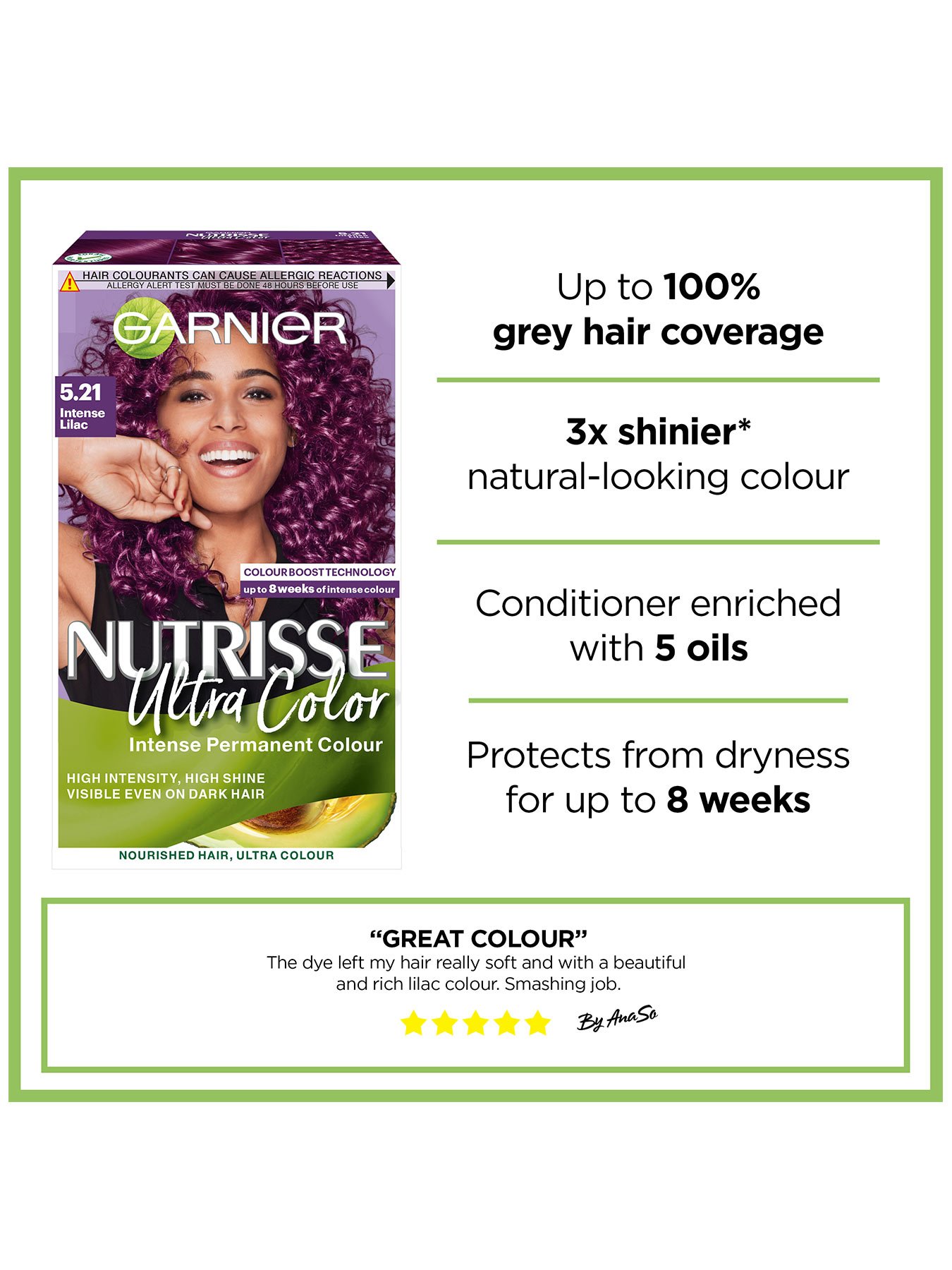 Nutrisse Ultra Color 5.21 front of pack with claims